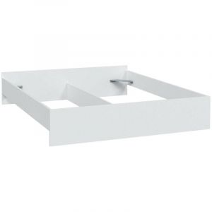 Dmora - Lit double Dors, Cadre de lit double, Structure pour chambre à coucher adaptée au matelas 190x160, 166x196h40 cm, Blanc