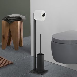 Zack Linea WC Butler noir acier inoxydable - Inox Noir