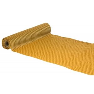 Ruedelafete Chemin de table Velours Cotelé luisant 3m, Or