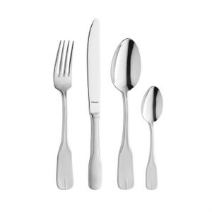 Amefa Fourchette &agrave; dessert 18/0 de 3mm finition satin&eacute;e - Lot de 6 - Vieux satin&eacute;