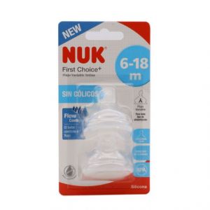 Nuk Tetina Fc+ Flow Control 6-18 Meses Silicona 2uds