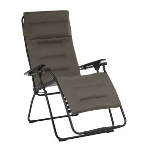 Lafuma Mobilier - Fauteuil Relax Jardin - Chaise Longue Zéro Gravité - Xl - Futura Xl - Aircomfort - Marron Taupe