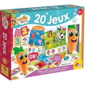 Lisciani - CAROTINA Baby 20 Jeux Éducatifs Enfants Dès 2 Ans - Stylo Électronique Interactif Inclus - Apprentissage Couleurs, Formes, Chiffres, Animaux - Jouet Bébé Éveil & Coordination Œil-Main