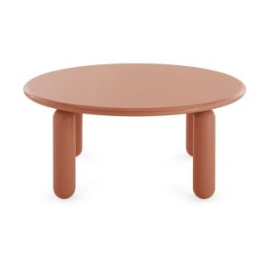 Kartell Table basse ronde en bois de hêtre laqué orange 85cm Undique Mas