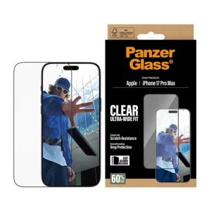 PanzerGlass Prot&egrave;ge &eacute;cran iPhone 17 Pro Max verre tremp&eacute; UWF
