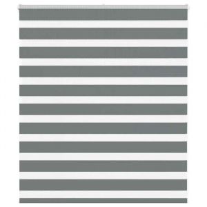 Image de VidaXL Store z&egrave;bre gris fonc&eacute; largeur du tissu 120,9 cm polyester, store &agrave; enrouleur z&eacute;br&eacute;, store z&eacute;br&eacute; pour fen&ecirc;tre, store 4014110
