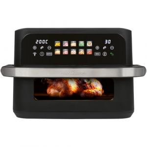 Proficook Friteuse &agrave; air chaud XXL | 10 L | Sans huile ni graisse | &Eacute;cran tactile couleur | Airfryer 2400 W | Friteuse &agrave; air chaud 2 compartiments | 10 programmes | 80-200 &deg;C | PC-FR 1313 H