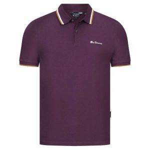 Ben Sherman Twin Tipped Hommes Polo 0076270-PRUNE