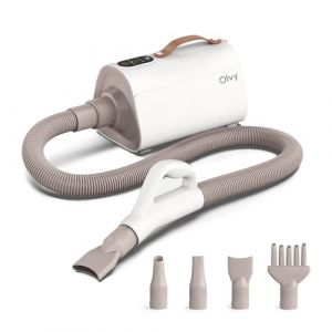 Olvy Sèche-cheveux professionnels pour chien - Souffleur d'eau pour chien - Avec 4 embouts - Insonorisant