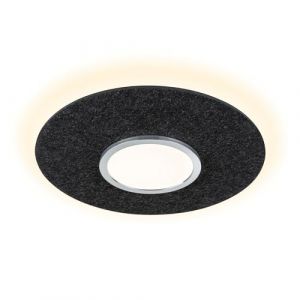 Paulmann 79996 Plafonnier LED Smart Home Zigbee 3.0 Tulga 22,5 / 1x9W Anthracite luminaire en feutre Backlight