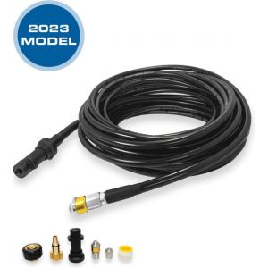 Techweise - Tuyau d'égout pour Kärcher - 15M - Avec tête rotative et avancée