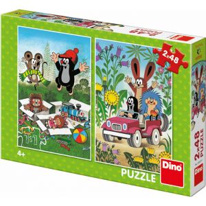 Dino Puzzle Joyeux Krtek 2 x 48 pièces