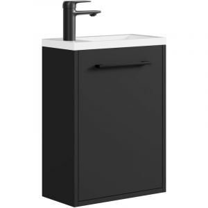 Badplaats Meuble Lave-mains Florence 40 x 22 cm - Noir Matt