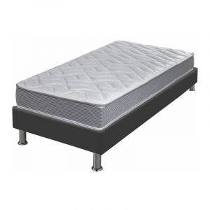 Image de Ebac Ensemble tapissier Storm Omega simili gris 80x200 Literie