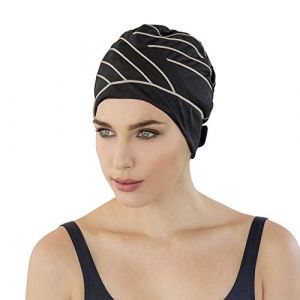 Image de Fashy Exclusive Bonnet de Bain en Tissu Femme, Noir/Marron, Taille Unique