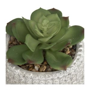 Atmosphera Plante Artificielle Pot Bouddha en Ciment h 13,5 cm - Modèle b