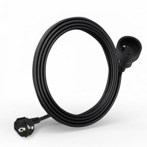 Waytex Rallonge &eacute;lectrique 3,00m 51020, C&acirc;ble 3x1.5mm2, Prises Europe 16A 2P+T avec S&eacute;curit&eacute; enfant, certifi&eacute; CE NF, Noire