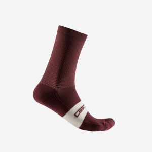 Castelli Espresso 15 Sock - Chaussettes vélo Deep Bordeaux Unique