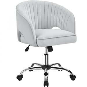 Fauteuil de Bureau Ergonomique en Similicuir à Roulettes avec Assise Réglable