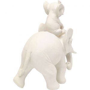 Kare Design Kare Figurine d'&eacute;l&eacute;phant Dumbo UNO - Accessoire de d&eacute;coration - Motif Animal - Fait &agrave; la Main - 19 x 18 x 9 cm (H x l x P)