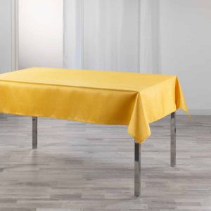 CDaffaires Nappe rectangle 150 x 240 cm shantung uni shana Moutarde