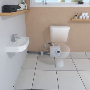 Aquasani - Eco - Broyeur wc adaptable avec une entrée optionelle pour lavabo, douche ou bidet