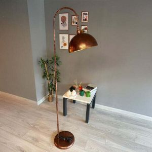 Lampadaire Moderne en Métal Cuivre Avec Tête de Lit Mobile, Culot E27, Lampadaire Moderne Pour Salon ou Chambre