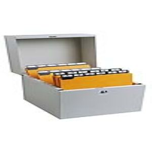 Exacompta Boîte à fiches Metalib de 500 fiches 7,4 x 10, 5 cm à 7,5 x 12,5 cm