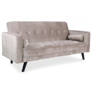 MenzzoPremi Canapé convertible clic clac scandinave Slow Velours Taupe