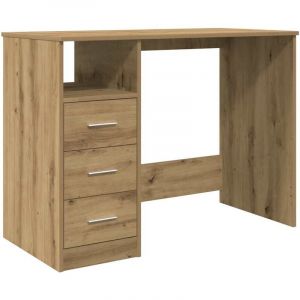 VidaXL Bureau ch&ecirc;ne artisanal 102x76x50 cm bois d'ing&eacute;nierie