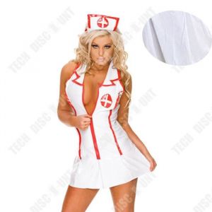 Td Halloween Mince Corps Infirmière Costume Costume Scène Robe Jeu Habiller Uniforme Tissu Extensible Matériel Vêtements Habiller