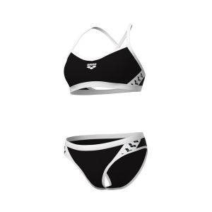 Arena Maillot de bain 2 pièces croisé dos uni femme Icons