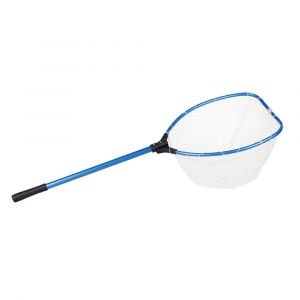 Lineaeffe Épuisette de Pêche Epuisette Bateau 50x39x30 cm Filet en Silicone Carpe Truite Télescopique Mer