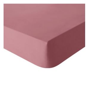 Essix Drap Housse, Coton, Rose Indien, 90x190 cm