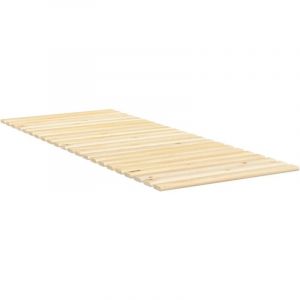 VidaXL Lattes de Lit, Sommier à Lattes Enroulable, Support de Matelas Simple Adulte Chambre à Coucher, Moderne, 80x200 cm Bois de Pin Massif