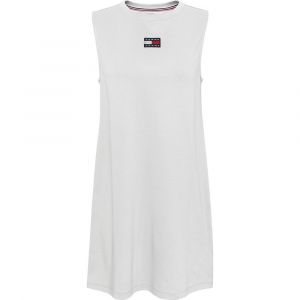 Tommy Jeans Robe Sans Manches Badge XS White