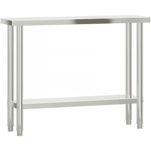 VidaXL Table de travail de cuisine 110x30x85 cm acier inoxydable