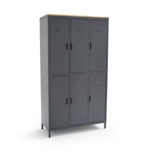 Armoire/Vestiaire 6 portes métal c ne HIBA Gris Anthracite Taille Taille Unique