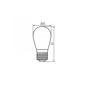 Kanlux Ampoule LED E27 0,5W Équivalent à 5W - Blanc Chaud 2700K