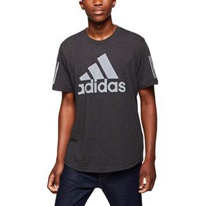 Adidas ID Logo T- T-Shirt Homme, Noir Melange, FR : M