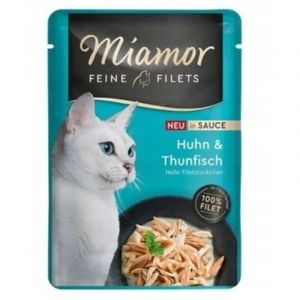 Lot Miamor Filets fins en sauce 24 x 100 g - poulet, thon