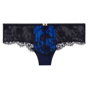 Pomm'Poire Shorty tanga noir/bleu Alcove