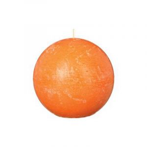 Image de Bougie Boule ""Rustic"" 12cm Orange