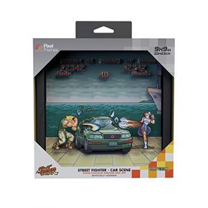 Pixel Frames Street Fighter II - Car Scene Shadow Box Art 23 x 23 cm