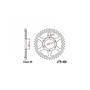 Image de Couronne JT Sprockets Acier pas 530 46 dents - Pour Kawasaki ZX-12R 00