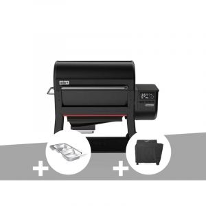 Weber Barbecue &agrave; pellets Searwood XL 600 + Kit de fumage + Housse