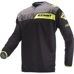 Kenny Maillot &Eacute;vasion noir/gris jaune fluo - S