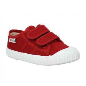 Victoria Lona Dos Velcros, Baskets Baskets Basses Mixte Enfant, Rouge (Carmin), 33 EU