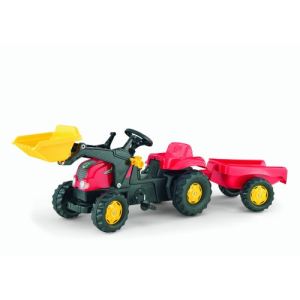 Image de Rolly Toys Tracteur à pédales Rolly Kid avec chargeur et remorque