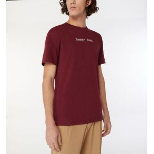 Tommy Jeans T-shirt droit signature coton Rouge - Couleur Rouge - Taille XS